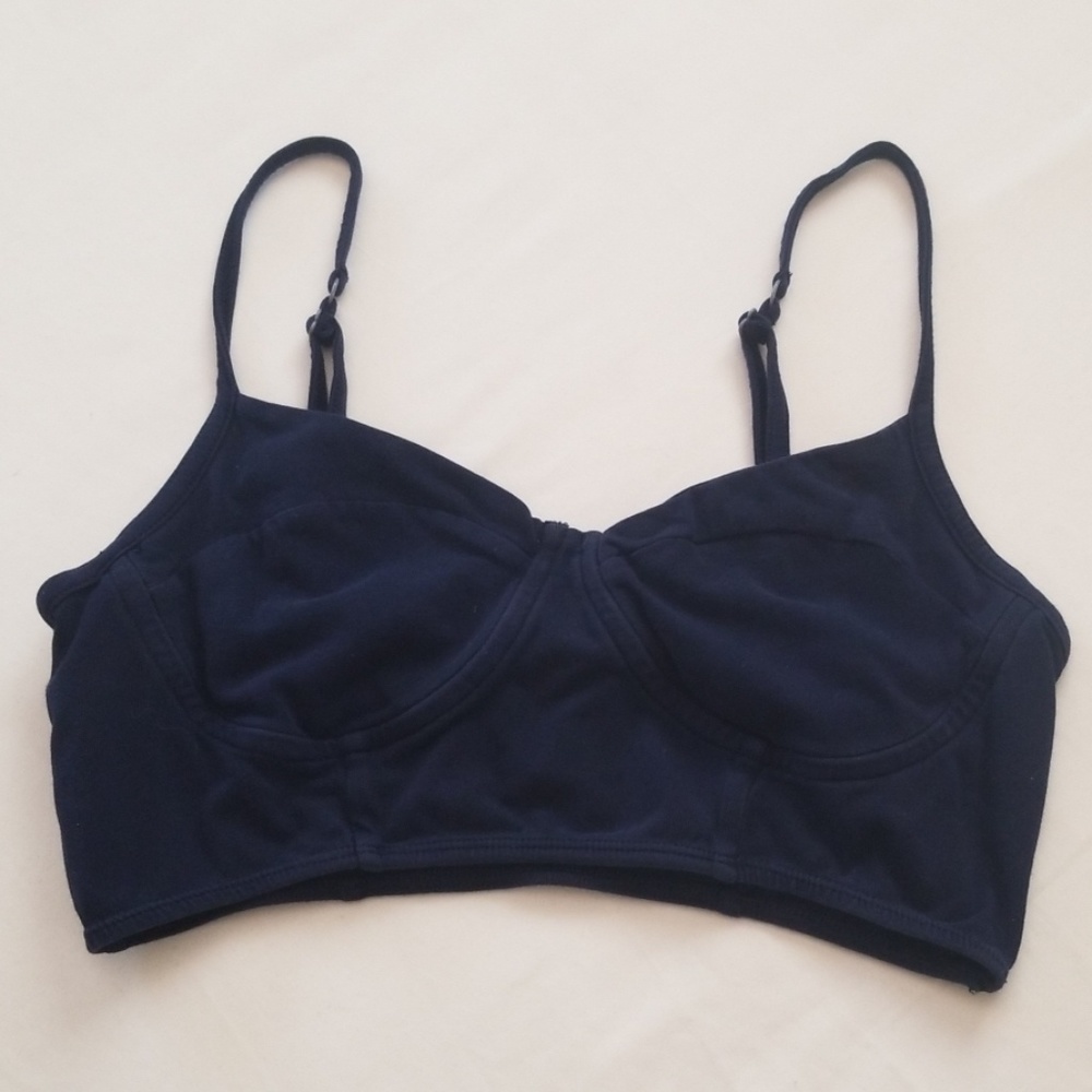 Navy Cotton Bralette